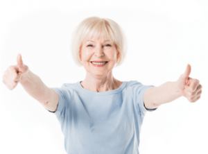 Healthy Older Woman Thumbs Up